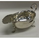 A small silver sauce boat. Sheffield. By EL. Appro