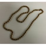 A 9 carat rope twist chain. Approx. 12 grams. Est.