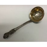 A heavy fine Victorian Russian silver sifter spoon. Approx. 60 grams. Est. £60 - £80.