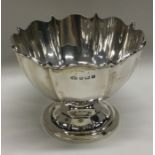 A stylish silver bowl with shaped rim. Birmingham