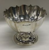 A stylish silver bowl with shaped rim. Birmingham