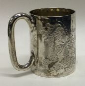 A Victorian silver christening mug. Sheffield 1884. By Henry Aitken. Approx. 77 grams. Est. £