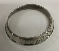 A George III silver wine collar for ‘Sherry’. London 1813. By Robert Barker. Approx.17 grams.