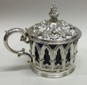A good quality William IV silver pierced mustard pot. Sheffield 1833. By Henry Wilkinson and Co.