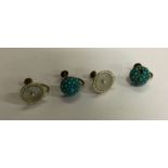 A pair of Antique turquoise earrings etc. Est. £30