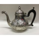 DUBLIN: A rare early 19th Century George III Irish silver eagle spouted teapot. 1818. By James Le