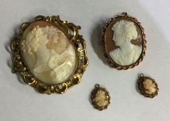 Two cameo brooches etc. Est. £30 - £40.