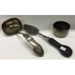 A Continental silver ladle etc. Approx. 108 grams