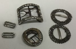 A group of Antique buckles. Approx. 85 grams. Est.