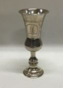JUDAICA: A silver Kiddush cup. Birmingham 1909. By Jacob Fenigstein. Approx. 32 grams. Est. £30 - £