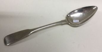 CHANNEL ISLANDS: An early 19th Century large silver spoon. Maker’s mark only ‘JO’. Approx. 59 grams.