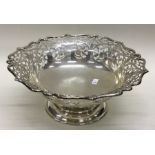 An attractive pierced silver fruit bowl with shape