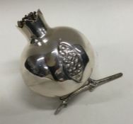 A Continental silver model of fruit on tree. Approx. 78 grams. Est. £80 - £120.