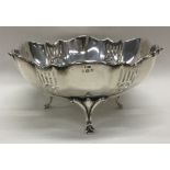 A stylish silver bonbon dish of shaped form. Birmi