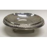 A Continental 18th/19th Century silver dish on figural feet. Maker’s mark only ‘GM’. Approx. 172