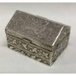 A silver hinged box in the form of a barn. Approx. 99 grams. Est. £70 - £90.