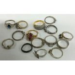 A group of dress rings. Est. £15 - £20.