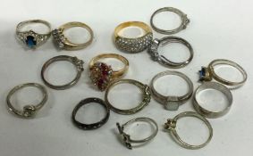 A group of dress rings. Est. £15 - £20.