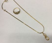 A lady's 9 carat pendant on chain together with a