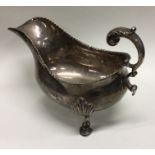 An18th Century silver sauceboat. London 1762. Approx. 291 grams. Est. £200 - £300.