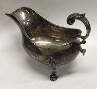 An18th Century silver sauceboat. London 1762. Approx. 291 grams. Est. £200 - £300.