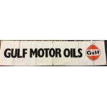 A large Gulf canvas advertising banner. Approx. 24