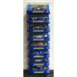 SCALEXTRIC: Eight various boxed model racing cars.