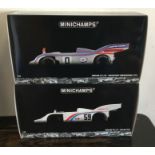 MINICHAMPS: Two various boxed model racing cars, s
