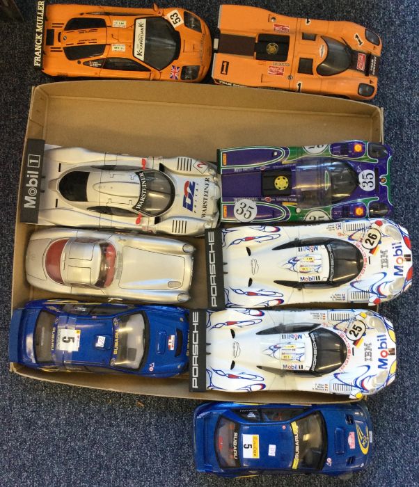 Nine 1:18 scale unboxed model racing cars. Est. £2 - Image 2 of 3