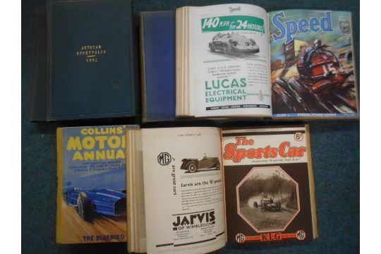 BOOKS: THE AUTOCAR: 2 bnd. vols. 1931 & 32, plus SPEED MAGAZINE: 2 bnd. vols 1935/36 & 1936/37, plus