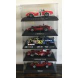 SCALEXTRIC: Five various boxed model racing cars.