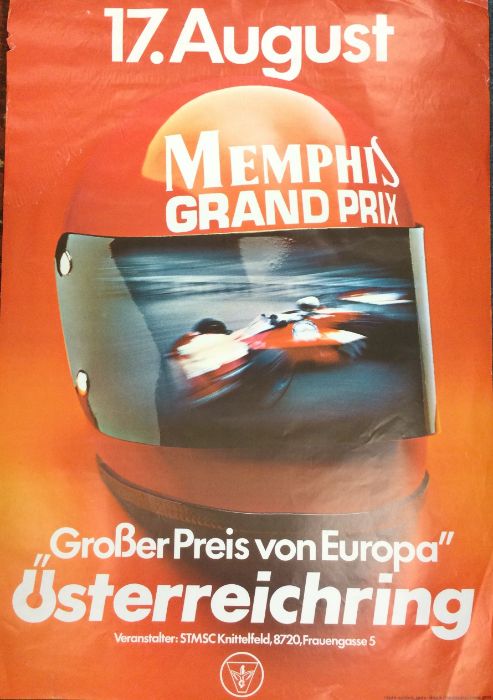 An Austrian motor racing advertising poster for th