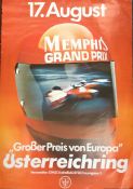 An Austrian motor racing advertising poster for th