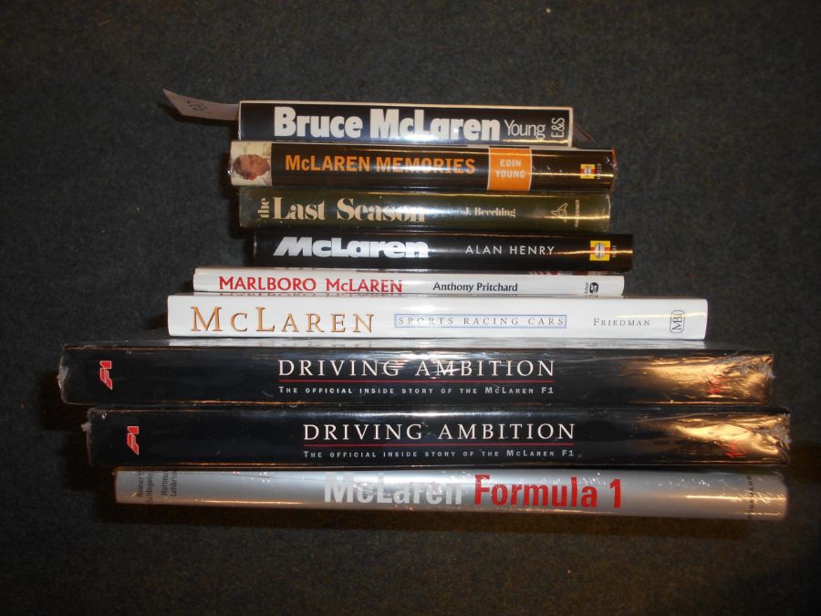 BOOKS: McLAREN: SCHLEGELMILCH, R.W: McLaren Formula 1 plus 8 others (9). Est. £30 - £70.