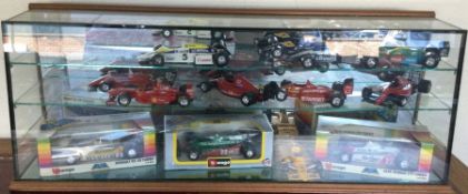 Large collection of 1:18 scale unboxed model racin