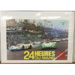A 24 Heures Du Mans motor racing advertising poste