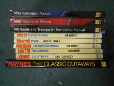 BOOKS: BAMSEY, I: Lotus 25 A Technical Appraisal 1990, plus 4 others, plus 4 Haynes Restoration