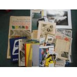 BOOKS: MOTORING & RACING EPHEMERA: old adverts, stickers, etc. Est. £20 - £30.