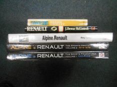 BOOKS: RENAULT: SMITH, R: Alpine & Renault 2 vols. plus 3 others (5). Est. £30 - £50.