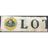 A large Lotus canvas advertising banner. Approx. 3