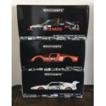 MINICHAMPS: Three various boxed model racing cars,