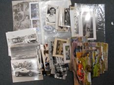 BOOKS: PHOTOGRAPHS: A collection of racing related photos, cards etc. Est. £10 - £20.