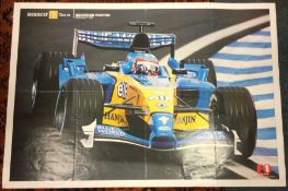 A Renault F1 team souvenir double sided advertsing