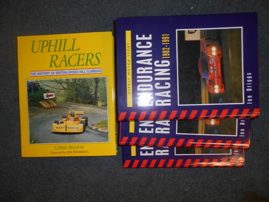 BOOKS: MASON, C :Uphill Racers 1990, plus BRIGGS, I: Endurance Racing 1982-1991 1992, 3 copies (