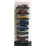SCALEXTRIC: Eight various boxed model racing cars.