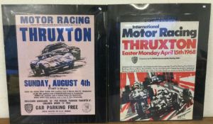Two framed and glazed vintage Motor Racing adverti