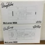 GMP: Two 1:18 scale boxed model racing cars. Est.