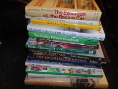 BOOKS: DUMONT, P: The Age of Motoring 1965, plus KELLY, R: T.T. Pioneers 1966, plus 12 others (