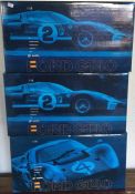 EXOTO: Three 1:18 scale Ford GT40 boxed model raci