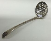 A Georgian silver sifter spoon. Approx. 40 grams. Est. £20 - £30.